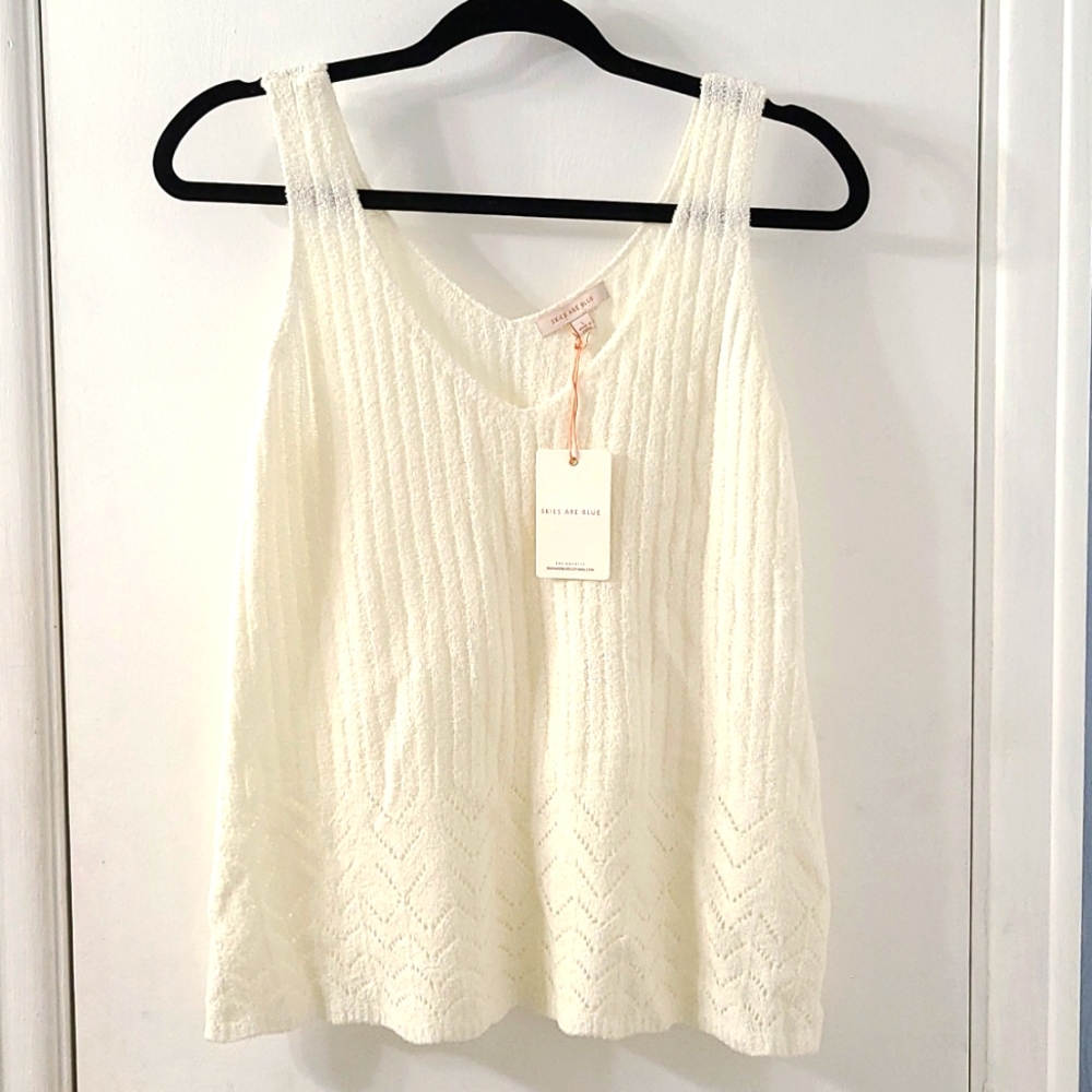 Skies Are Blue cream top